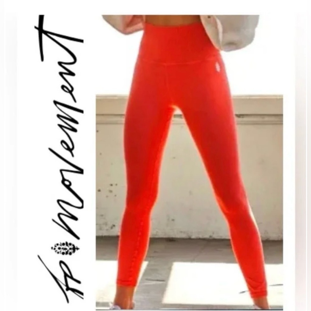 Free People Women's orange Leggings Size Medium